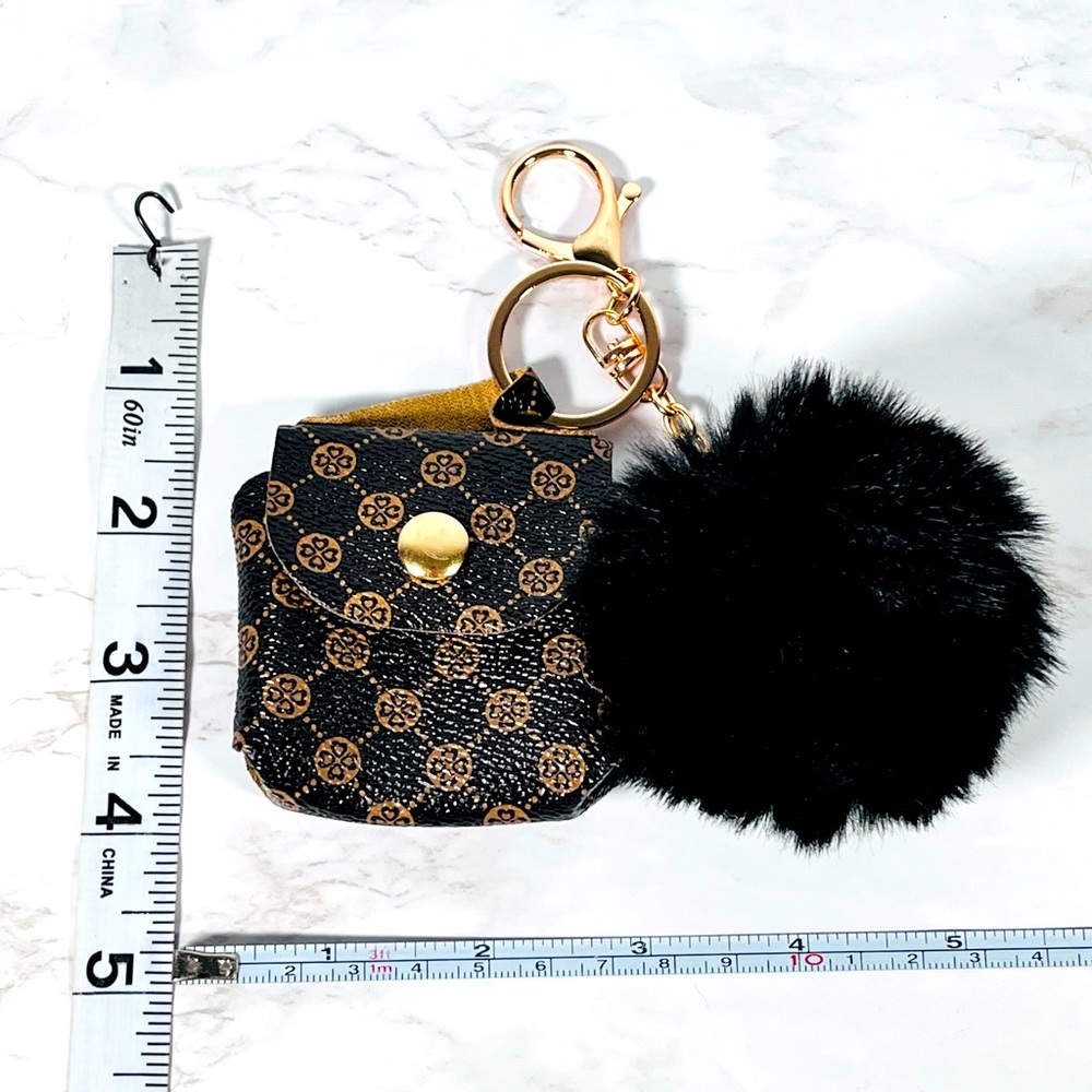 Mini Bag Keychain Charm with Pom - Picture 5 of 6